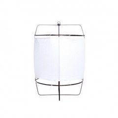 WHITE COTTON LAMPION LAMP WITH METAL FRAME    - FLOOR LAMPS